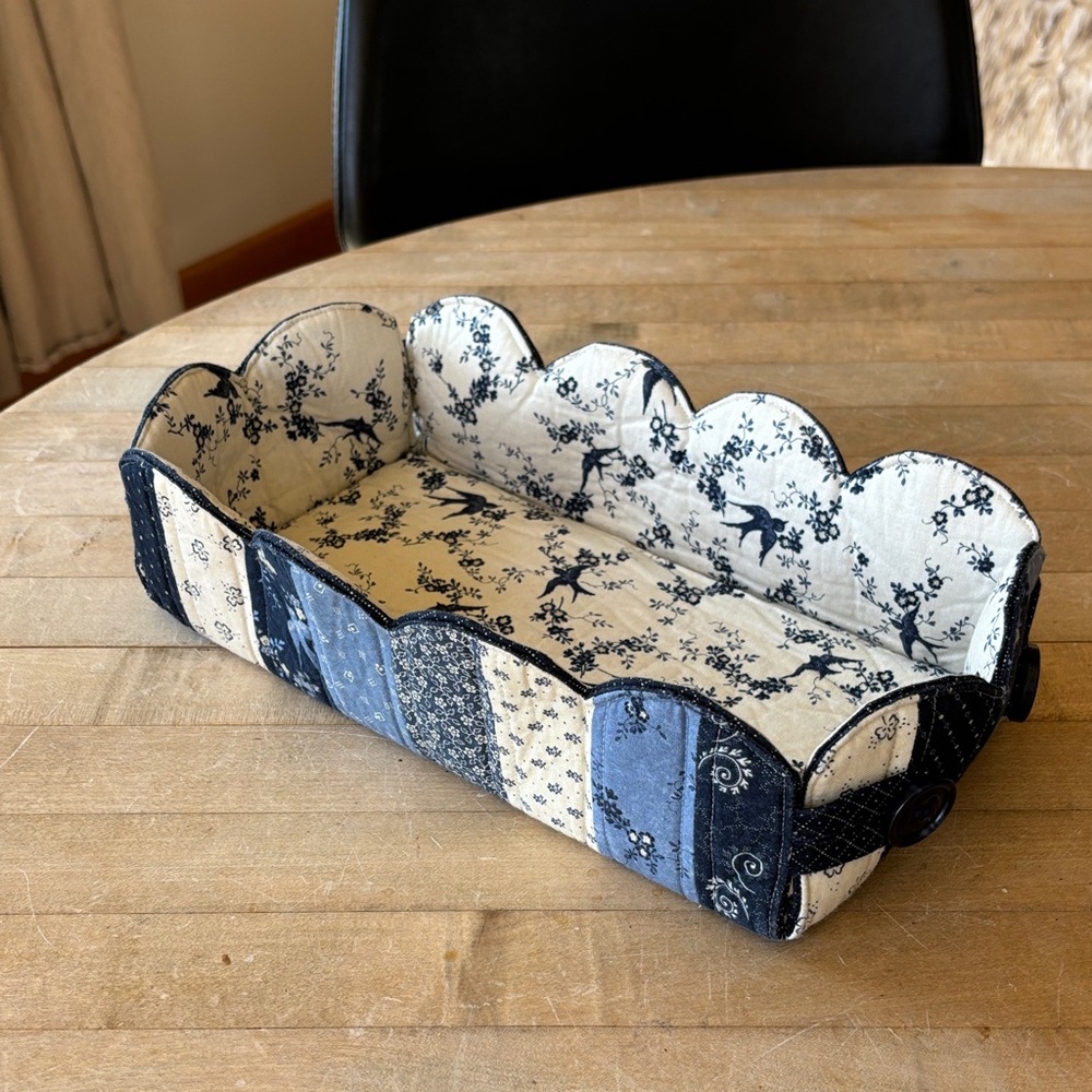 Vintage Cottage Quilted Bin